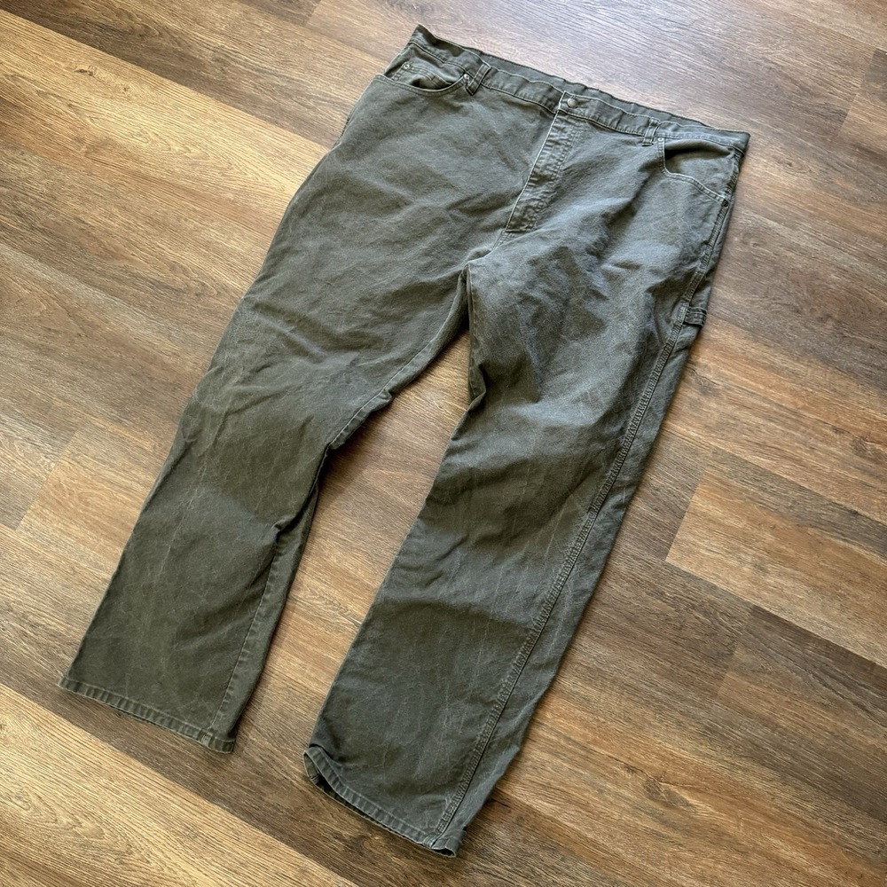 Dickies Workwear Y2K Style Faded Gray Canvas Pants Men's Sz 44x32‎ Distressed